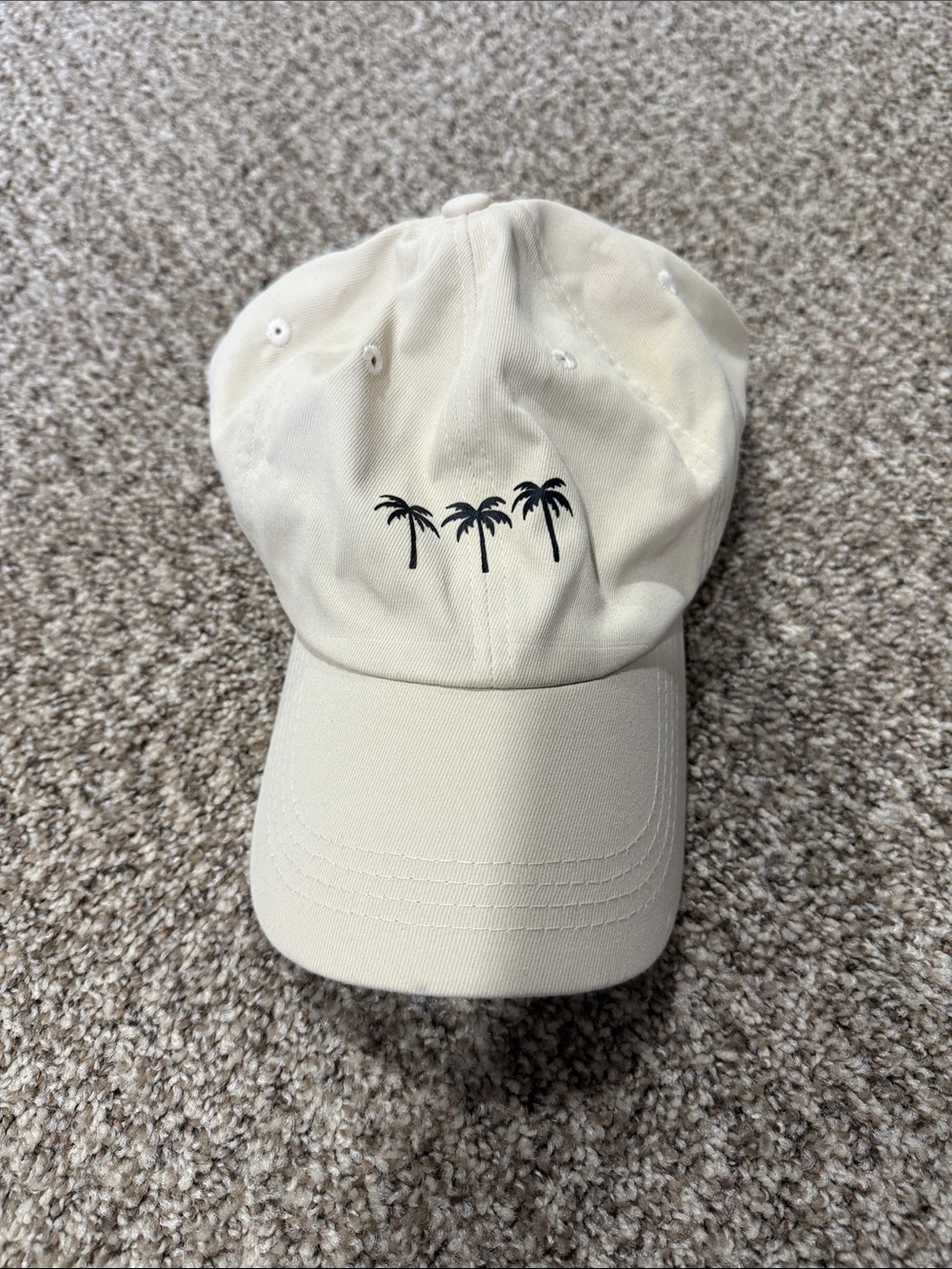 Beige Palm Tree Baseball Cap